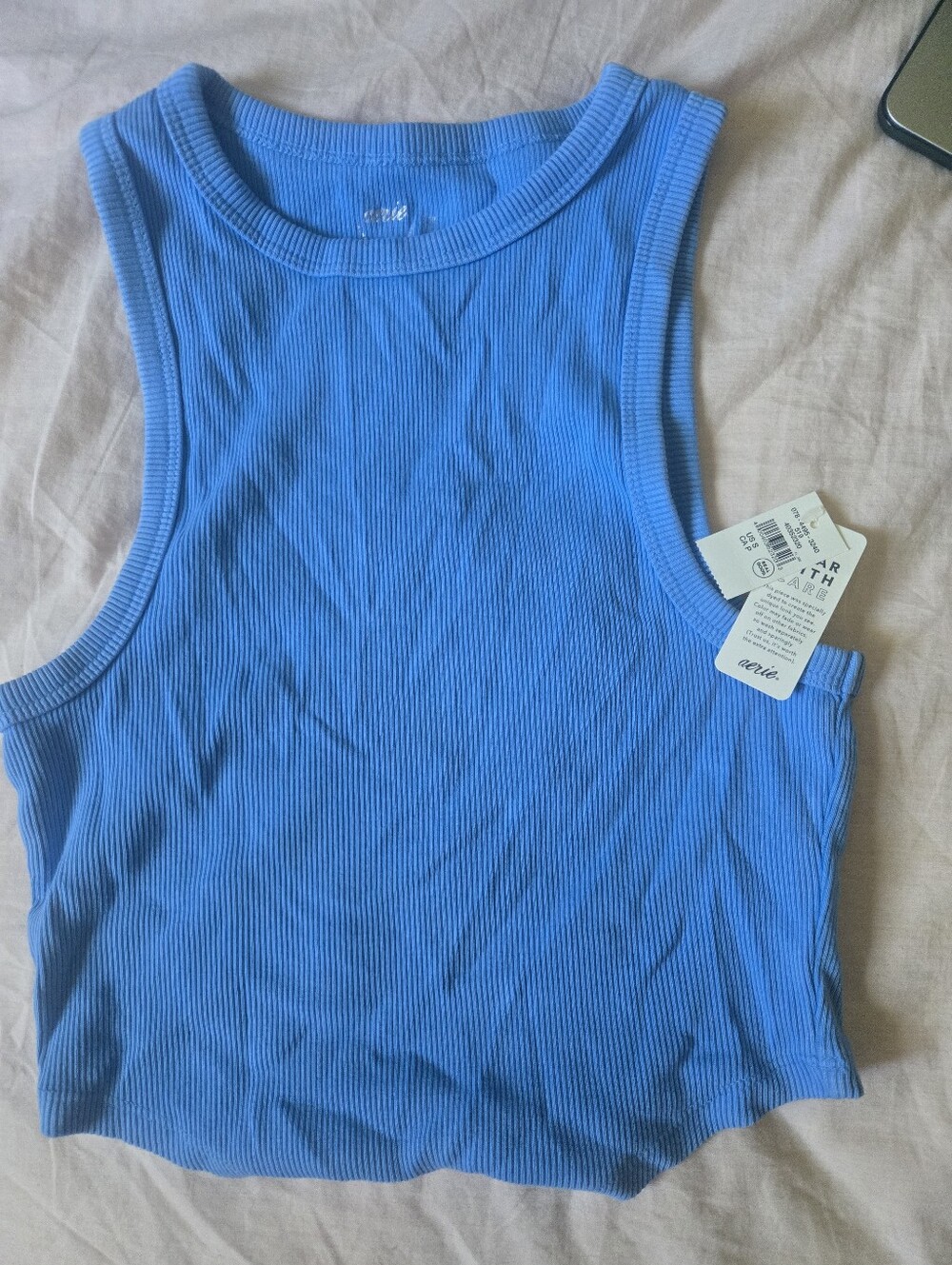 aerie Ribbed Cropped Tank Top